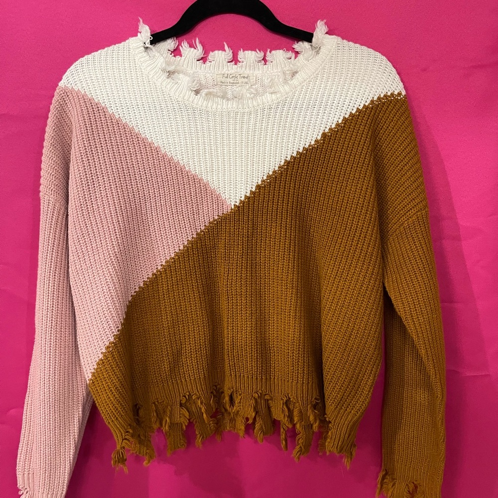 fall colored knitted sweater